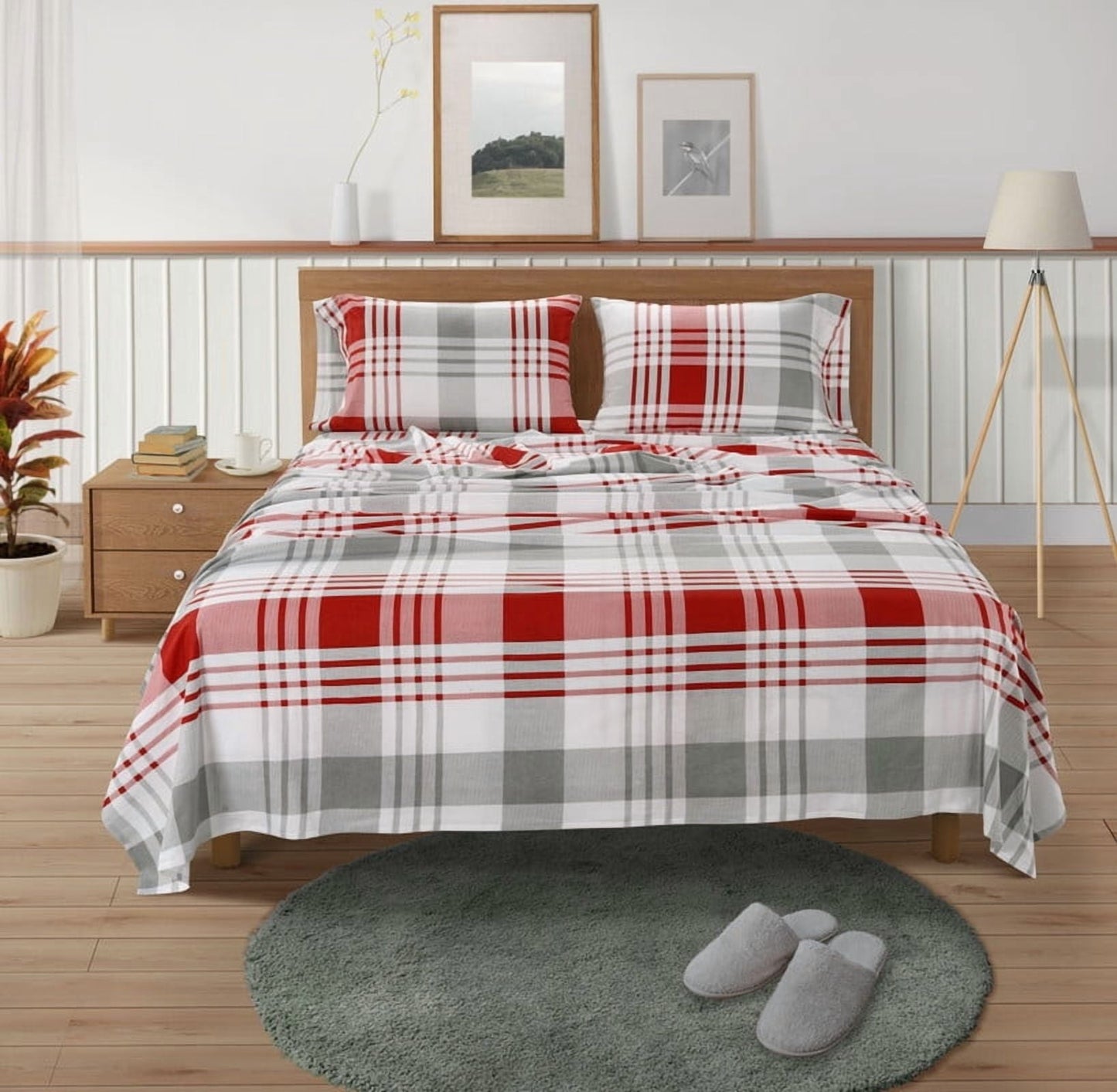 Flannel Sheet Set cp-gallery: color=Red Plaid