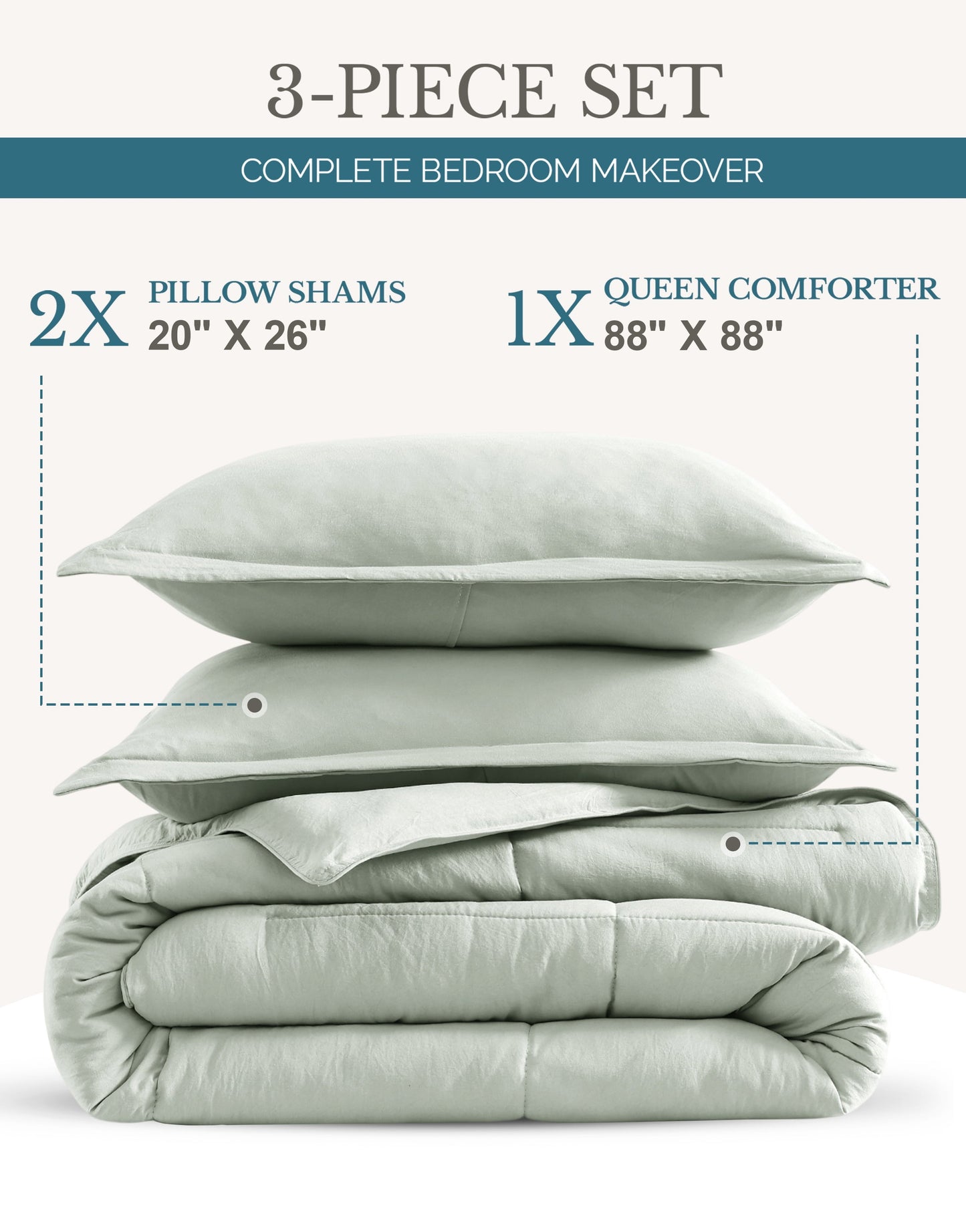 Down-Alternative Comforter cp-gallery: color=Mineral; size=Queen