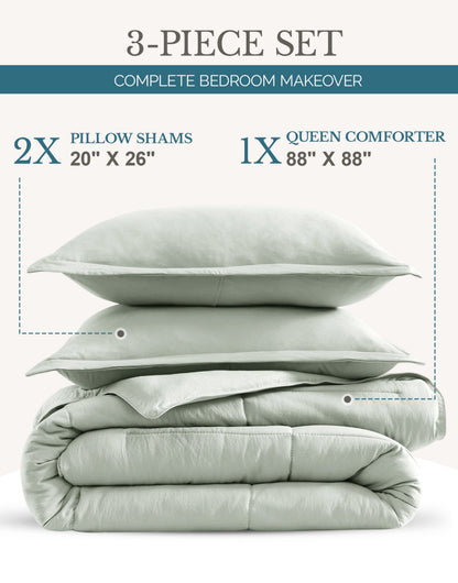 Down-Alternative Comforter cp-gallery: color=Mineral; size=Queen