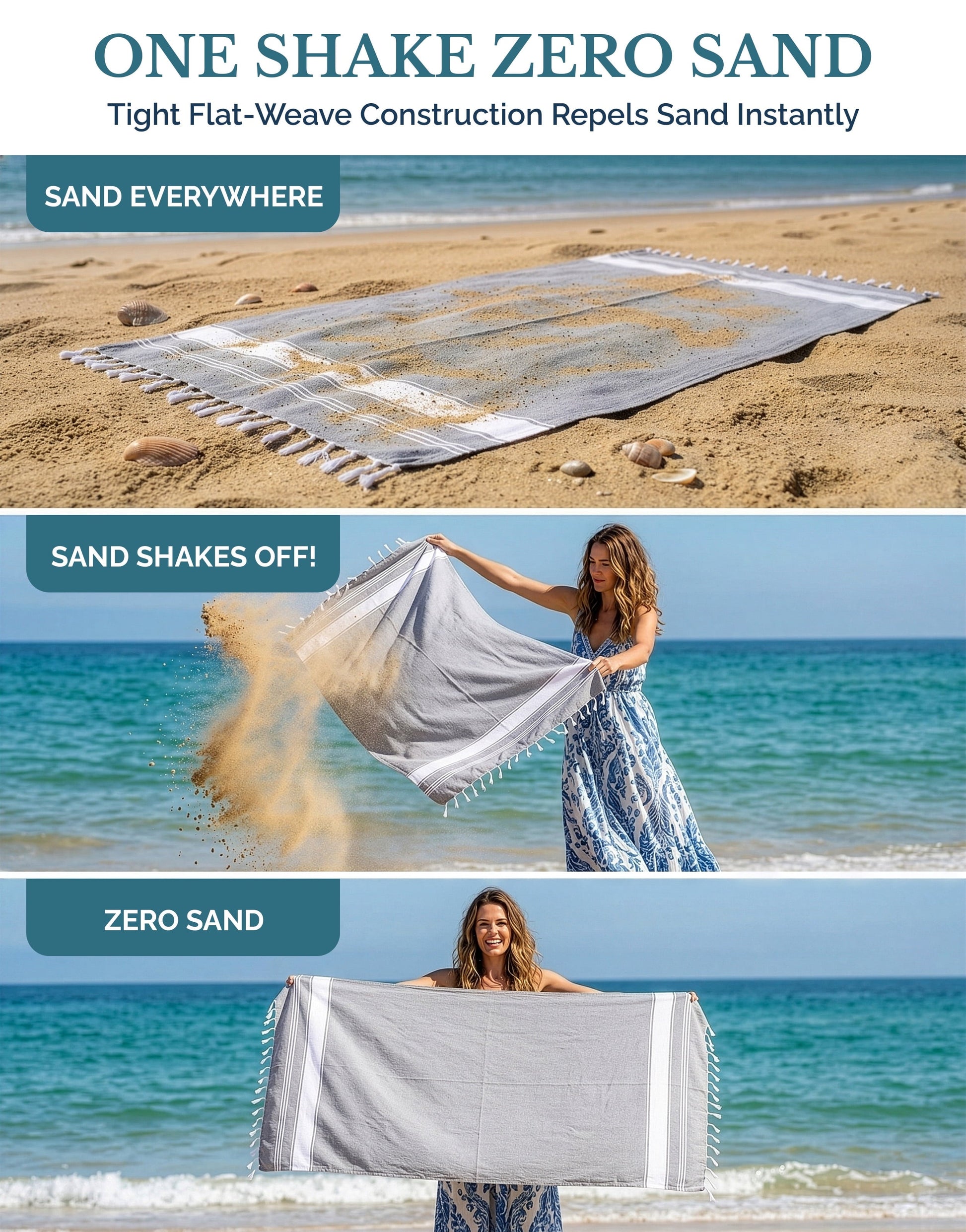 Cotton Hammam Beach Towels Multi-Pack