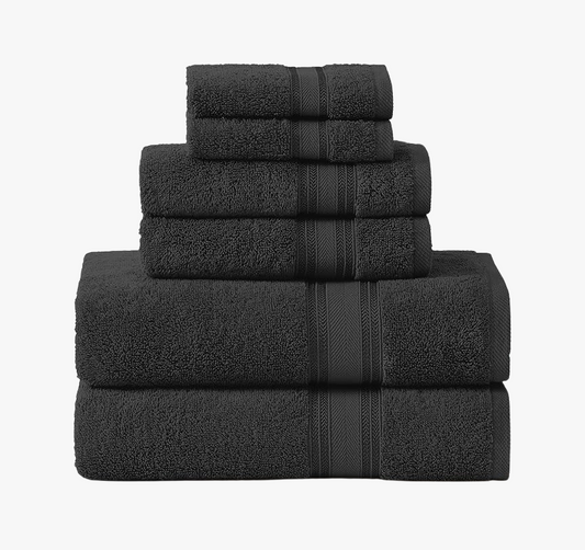 6 Piece Towel set-Black