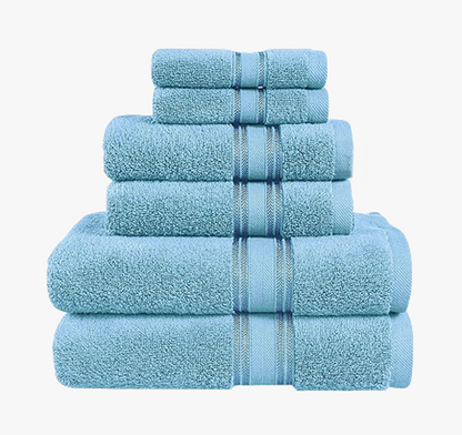 6 Piece Towel set-Blue