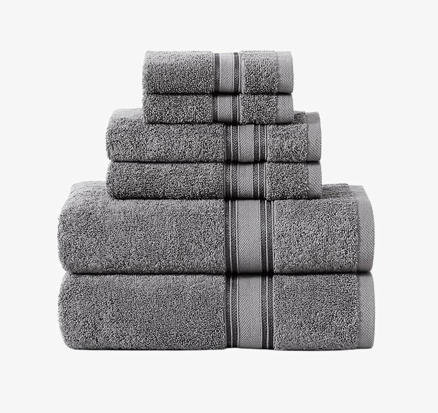 6 Piece Towel set-Cool Grey