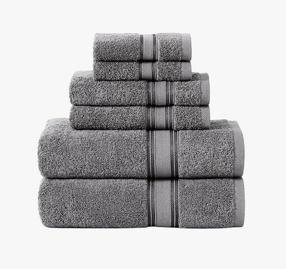 6 Piece Towel set-Cool Grey