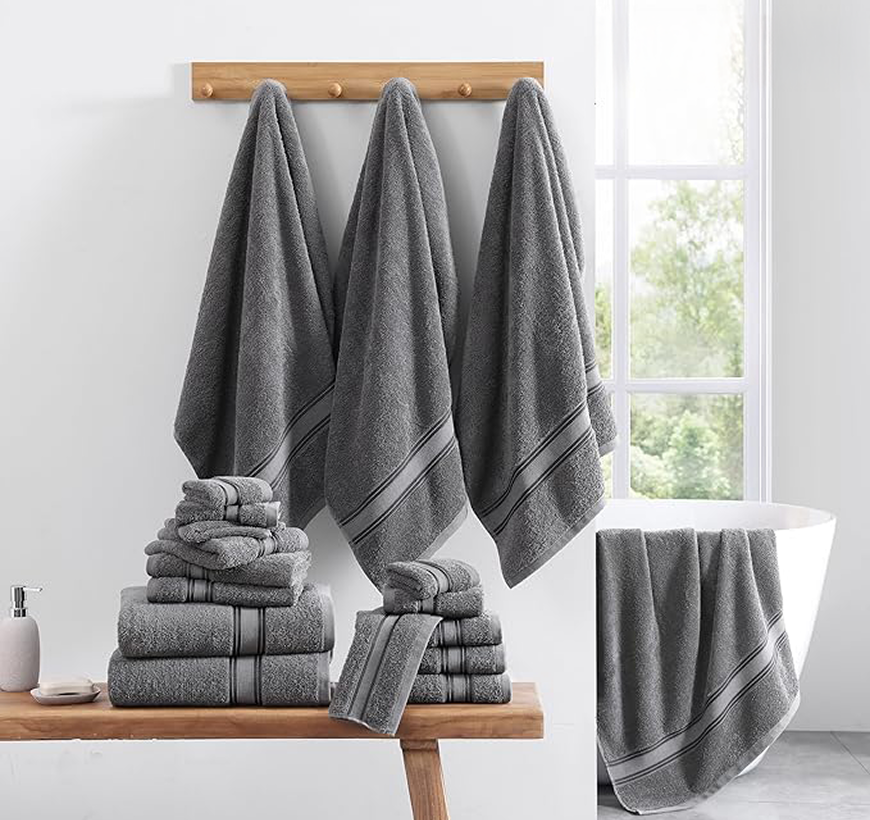 6 Piece Towel set-Cool Grey