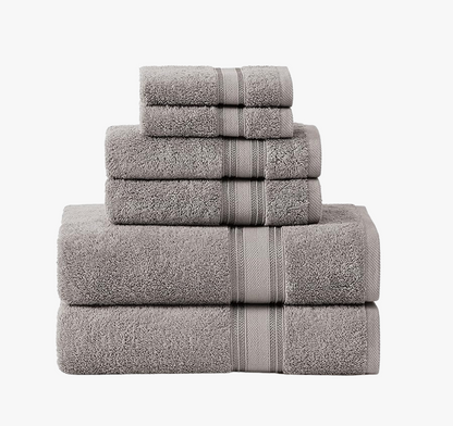 6 Piece Towel set-Grey
