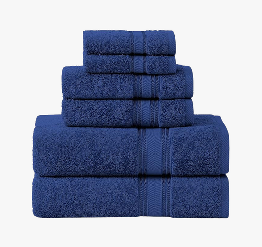 6 Piece Towel set-Navy