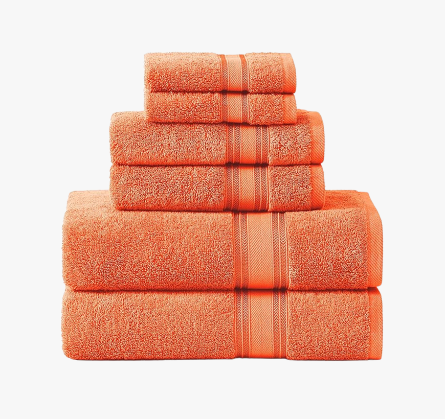 6 Piece Towel set-Rust