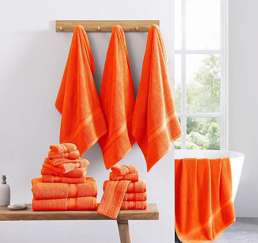 6 Piece Towel set-Rust