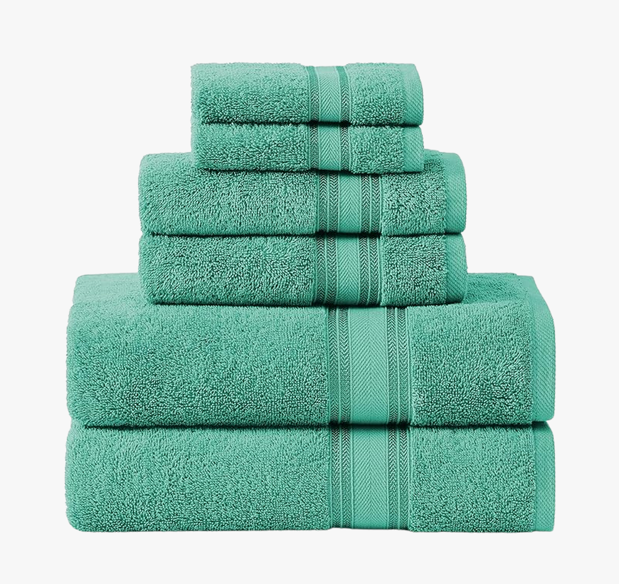 6 Piece Towel set-Teal