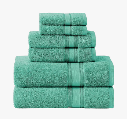 6 Piece Towel set-Teal