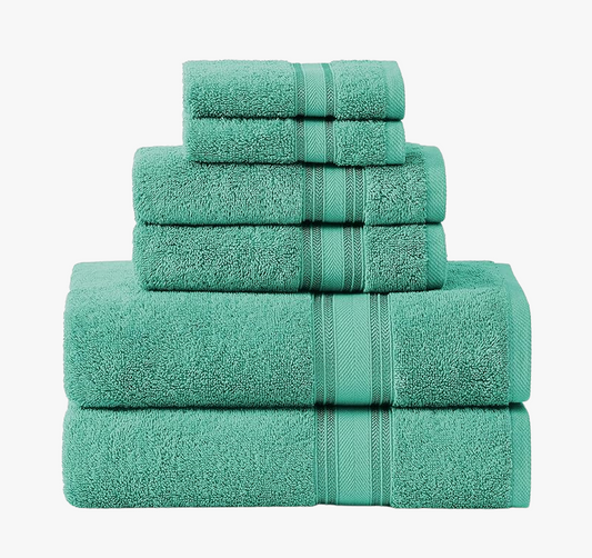 6 Piece Towel set-Teal