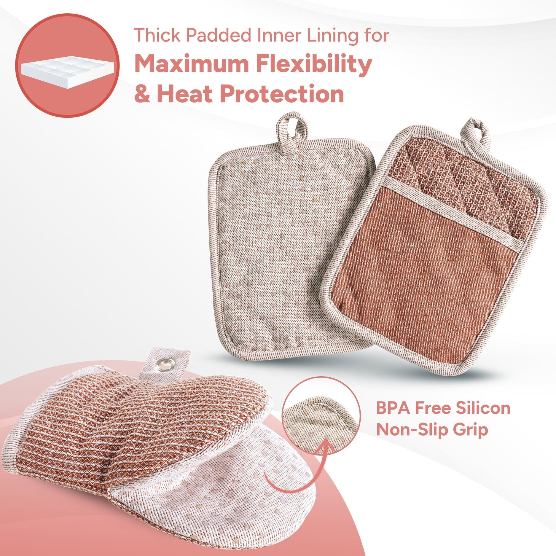 Kitchen Set - Oven Mitts, Pot Holders & Towels