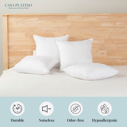 Down-Alternative Throw Pillow Inserts cp-gallery: size=18 x 18 (4 Piece Set)