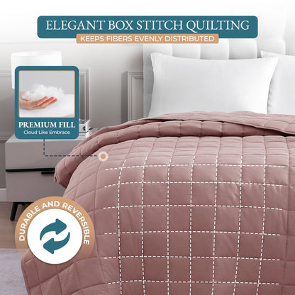 Quilted Bed Blanket cp-gallery: color=Sepia Rose