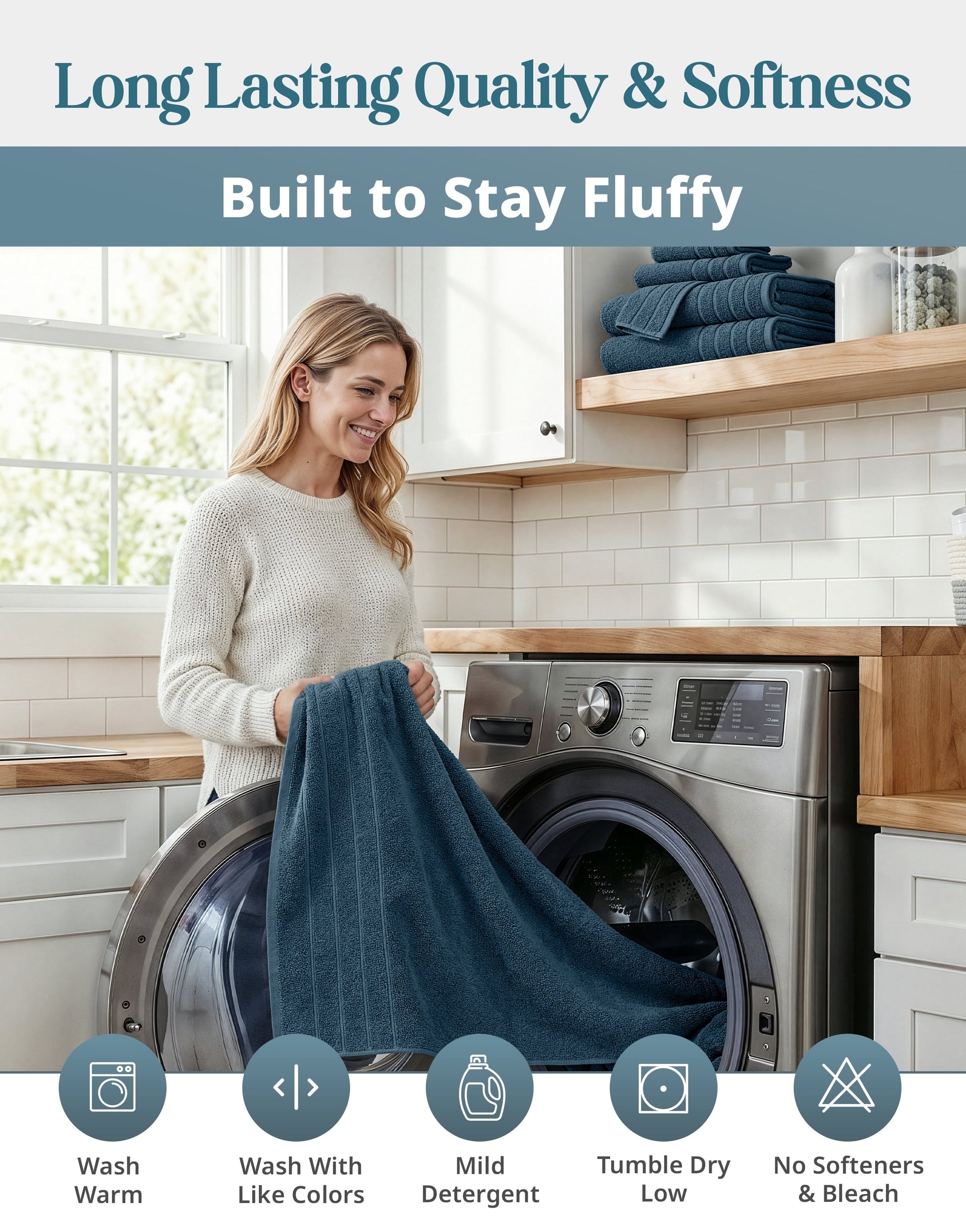 12-Piece Cotton Bath Towel Set