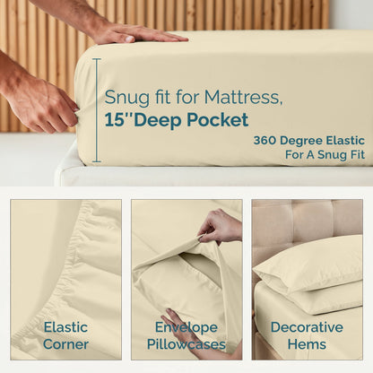 450 Thread Count Cotton Sheet Set cp-gallery: color=Linen