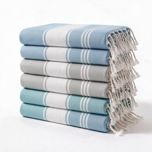 Turkish Beach Towel, Set of 6 - Classic Color