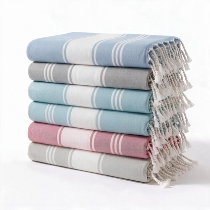 Turkish Beach Towel, Set of 6 - Nautical Color