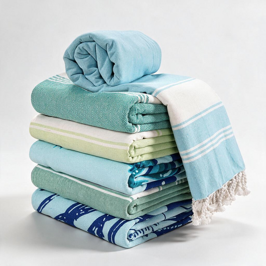 Turkish Beach Towel, Set of 6 - Tropical Breeze