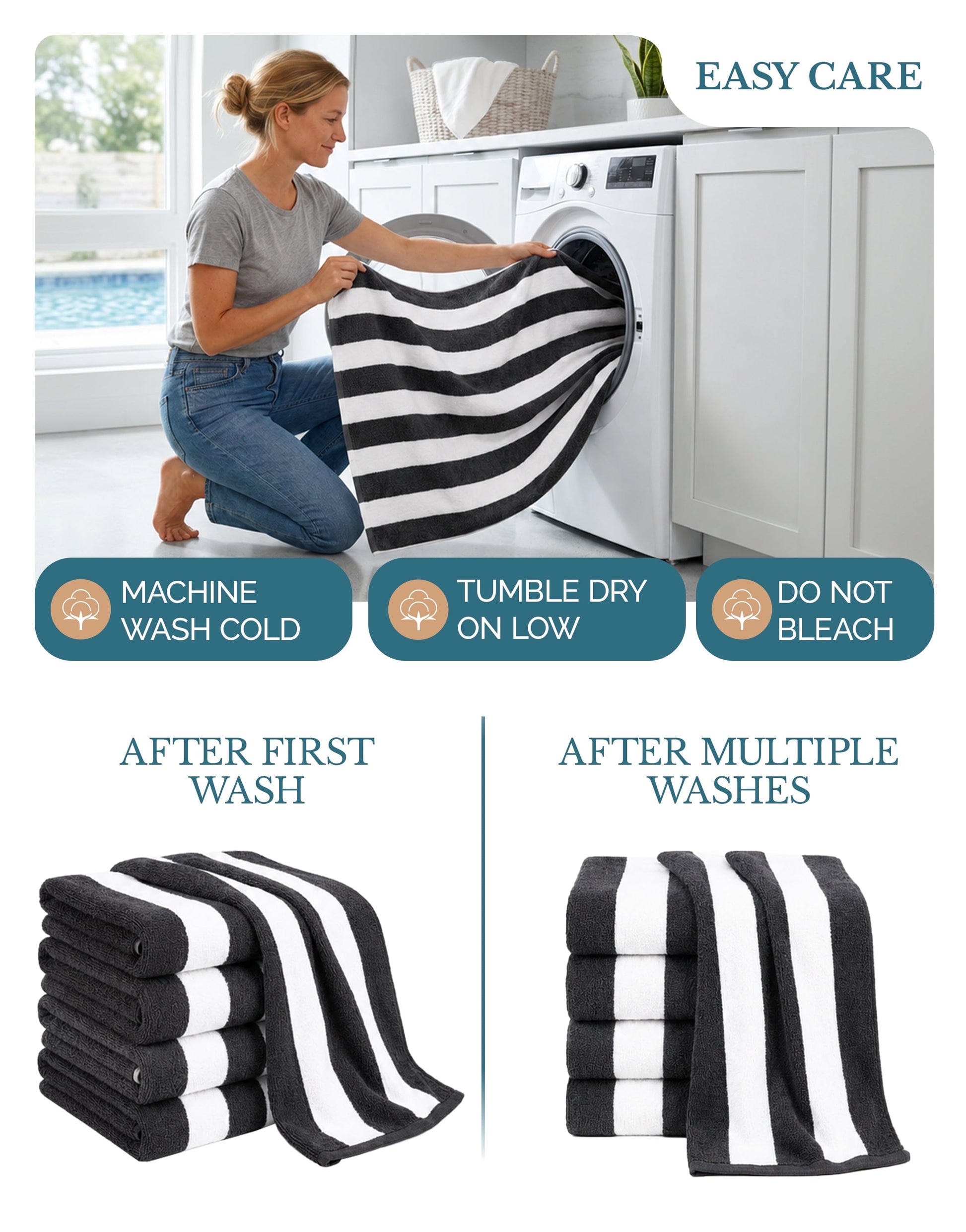 4-Piece Cabana Beach Towel Set