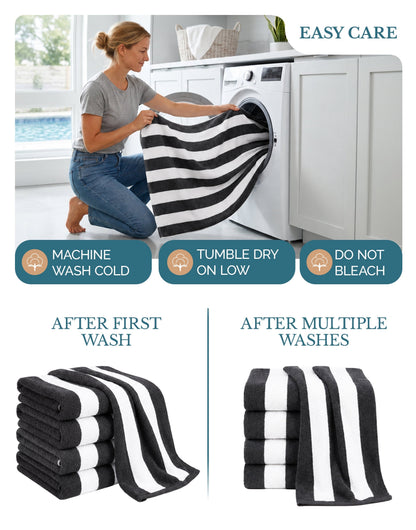 4-Piece Cabana Beach Towel Set cp-gallery: color=Grey; size=4 Piece Set