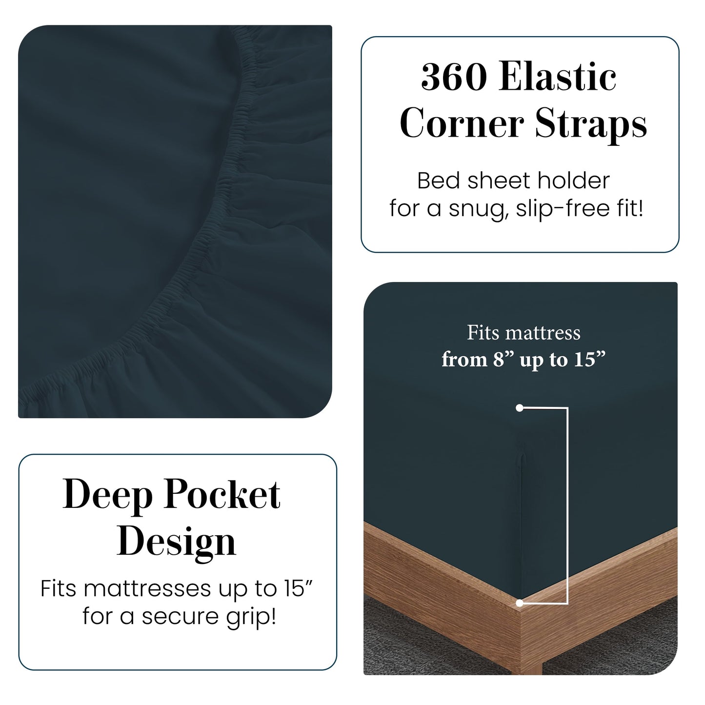 Percale Cotton Sheet Set cp-gallery: color=Estate Blue