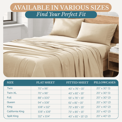 Washed Microfiber Sheet Set cp-gallery: color=Linen