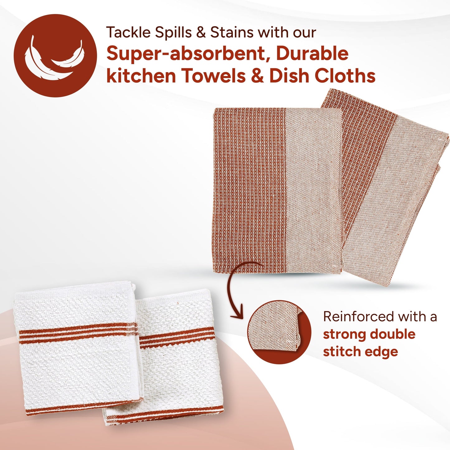 Kitchen Set - Oven Mitts, Pot Holders & Towels cp-gallery: color=Canyon Rose; size=8 Piece Set