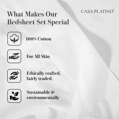 Percale Cotton Sheet Set cp-gallery: color=White