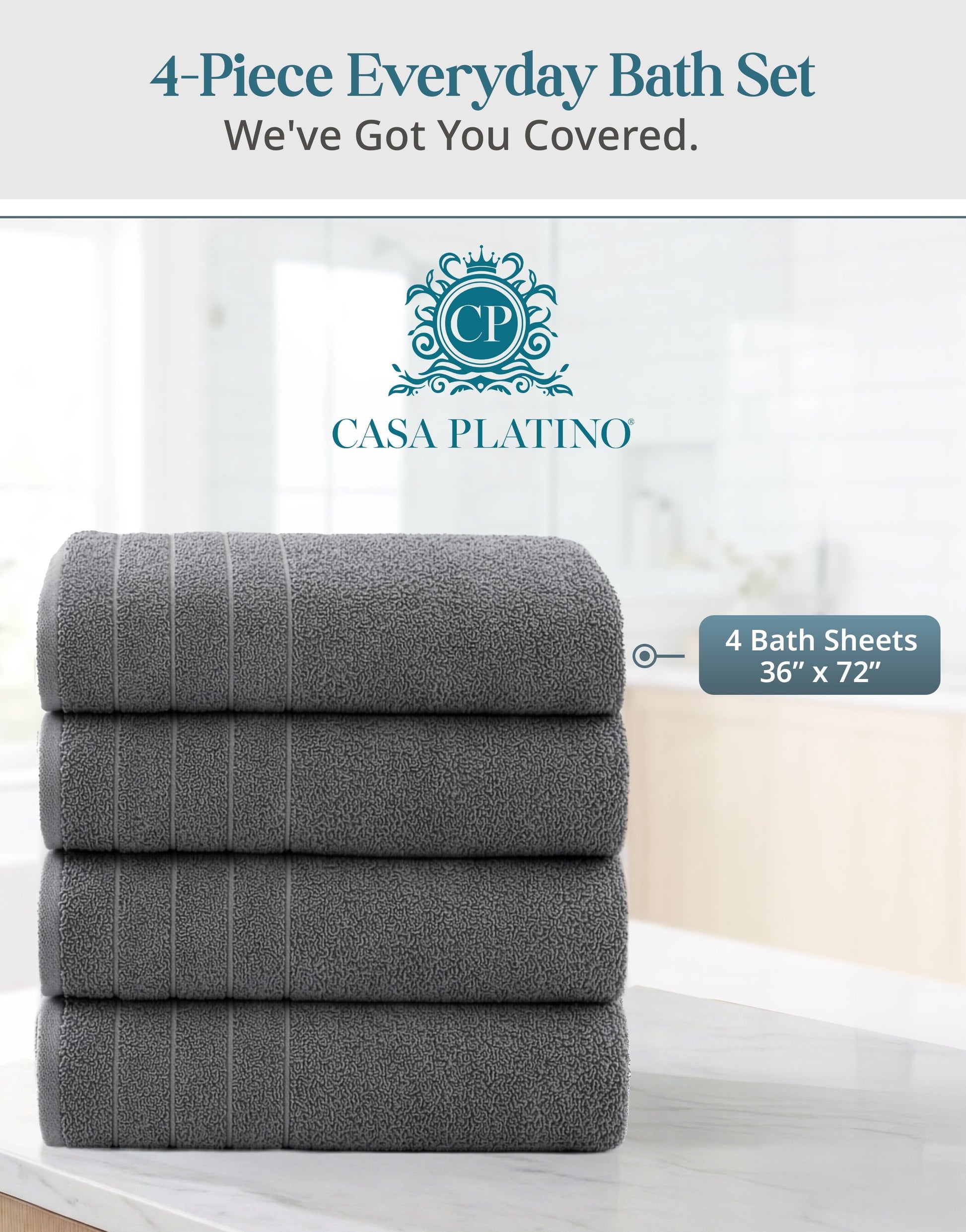 4-Piece Oversized Bath Sheets Set