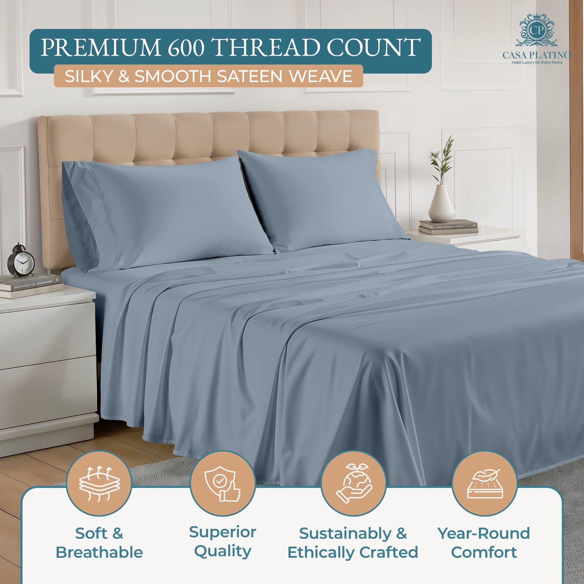 600 Thread Count Cotton Sheet Set