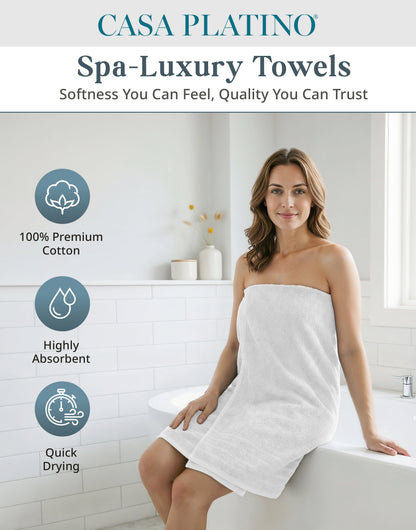 24-Piece Cotton Bath Towel Set cp-gallery: color=White; size=24 Piece Set