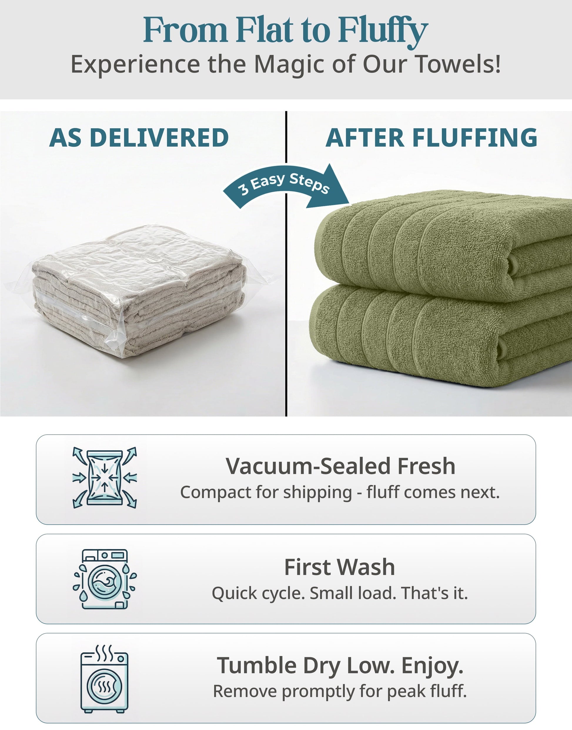 4-Piece Cotton Bath Towels Set