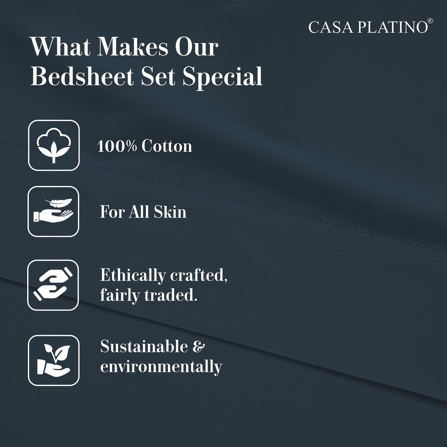 Percale Cotton Sheet Set cp-gallery: color=Estate Blue