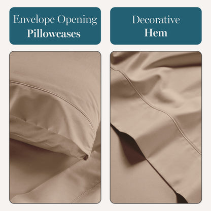 1000 Thread Count Egyptian Cotton Sheet Set cp-gallery: color=Taupe
