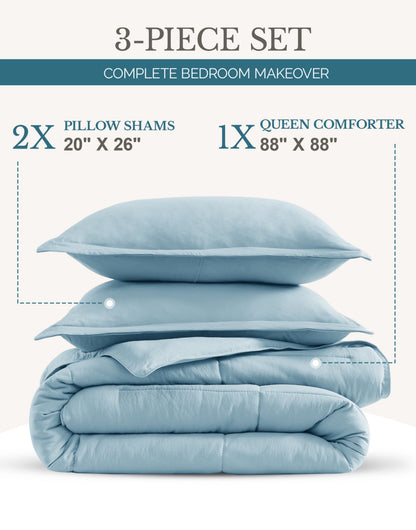 Down-Alternative Comforter cp-gallery: color=French Blue; size=Queen