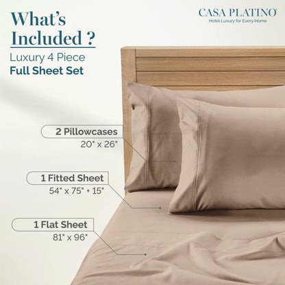 1000 Thread Count Egyptian Cotton Sheet Set cp-gallery: color=Taupe; size=Full