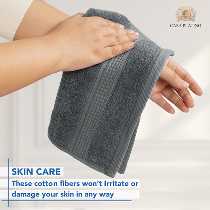6-Piece Cotton Washcloths Set cp-gallery: color=Grey; size=6 Piece Set