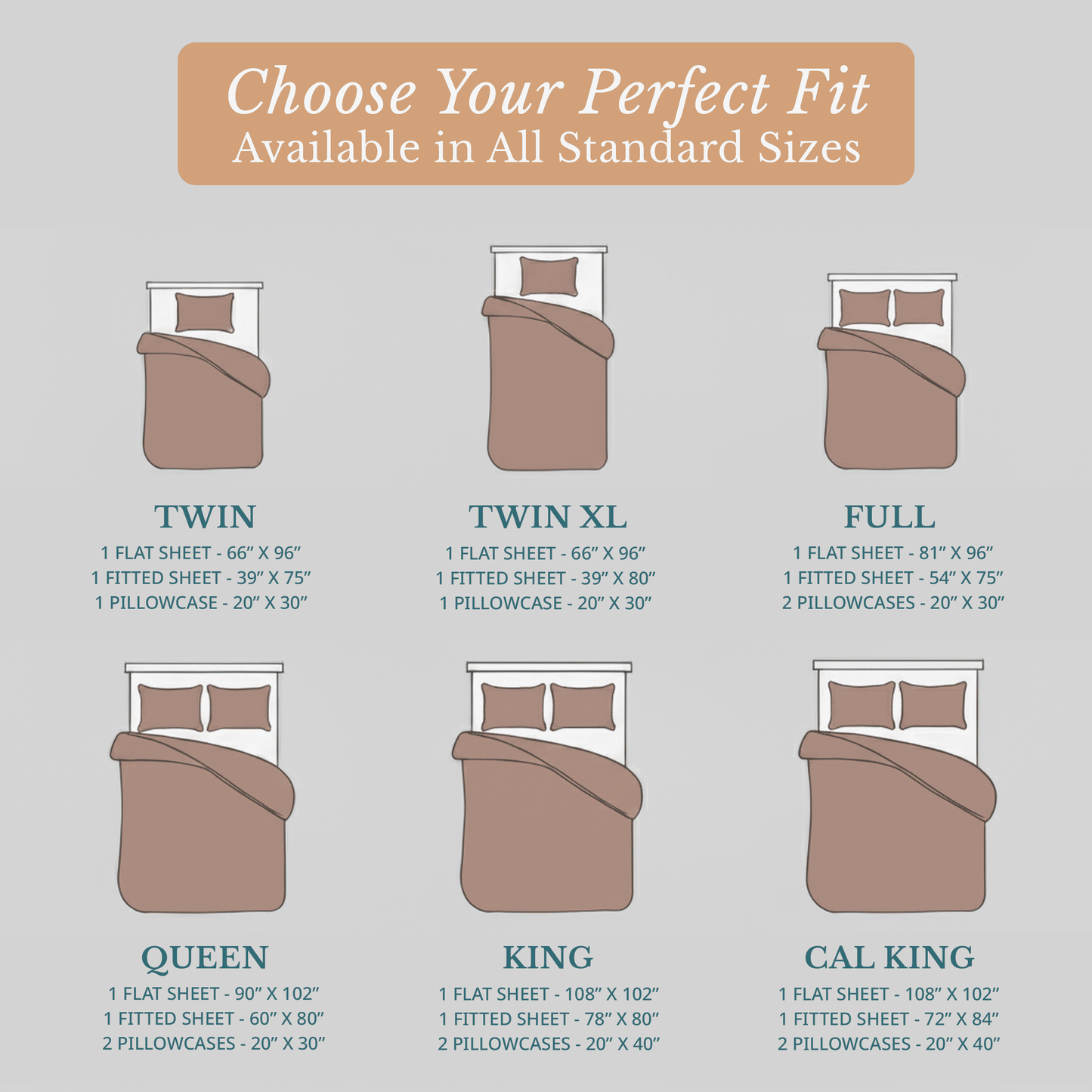 Flannel Sheet Set cp-gallery: color=Sepia Rose
