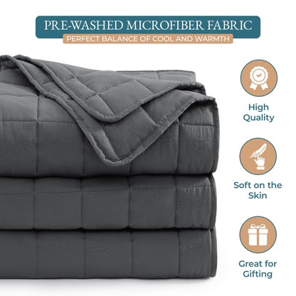 Quilted Bed Blanket cp-gallery: color=Charcoal