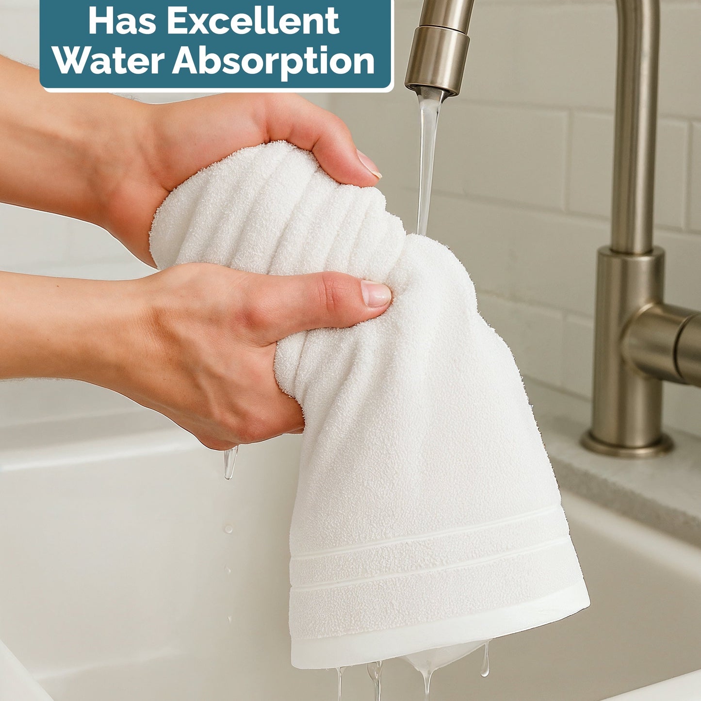 6-Piece Cotton Hand Towels Set cp-gallery: color=White; size=6 Piece Set