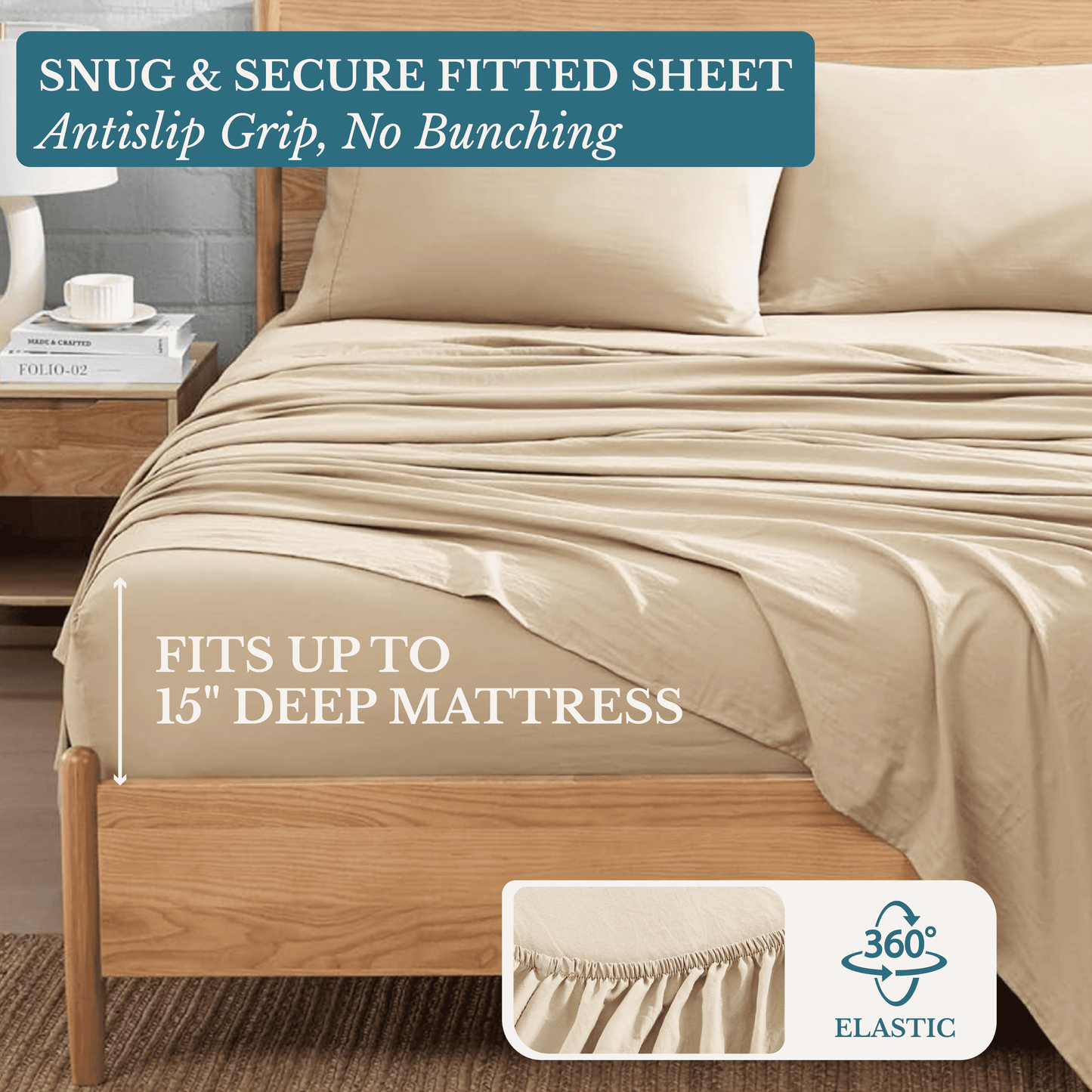 Washed Microfiber Sheet Set cp-gallery: color=Linen