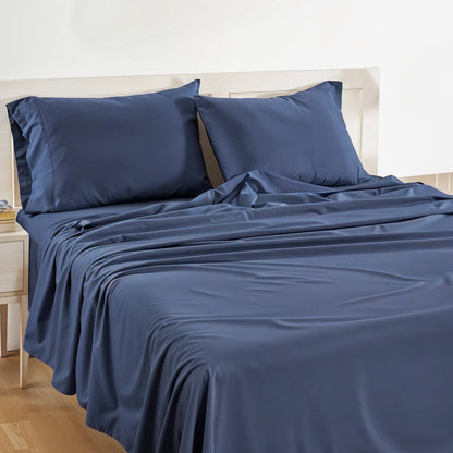 Percale Cotton Sheet Set cp-gallery: color=Navy