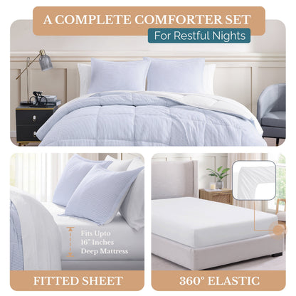 Bed in a Bag cp-gallery: color=Ticking Stripe Blue