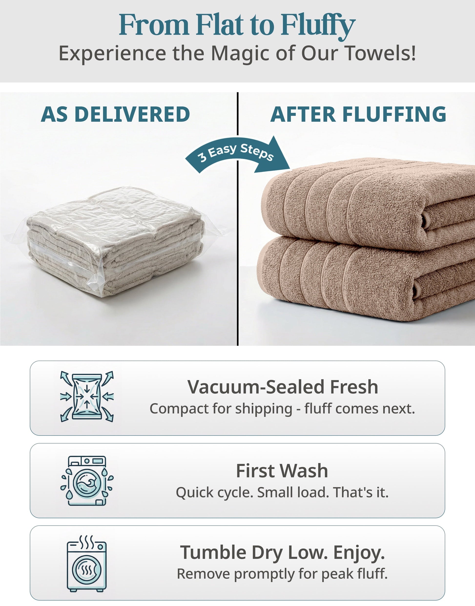 4-Piece Cotton Bath Towels Set