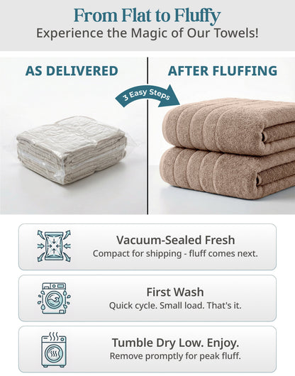 4-Piece Cotton Bath Towels Set cp-gallery: color=Towny Brown; size=4 Piece Set