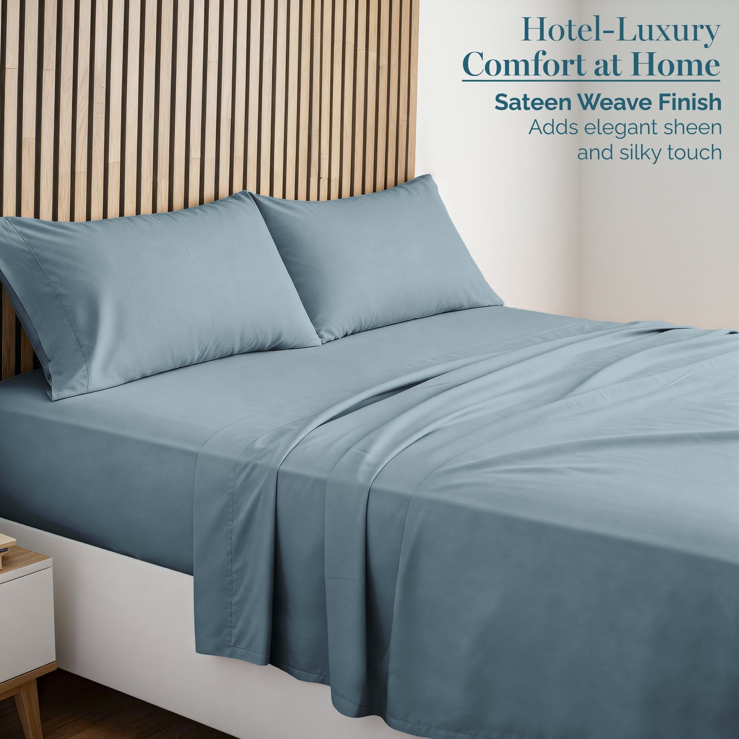 1000 Thread Count Egyptian Cotton Sheet Set cp-gallery: color=French Blue