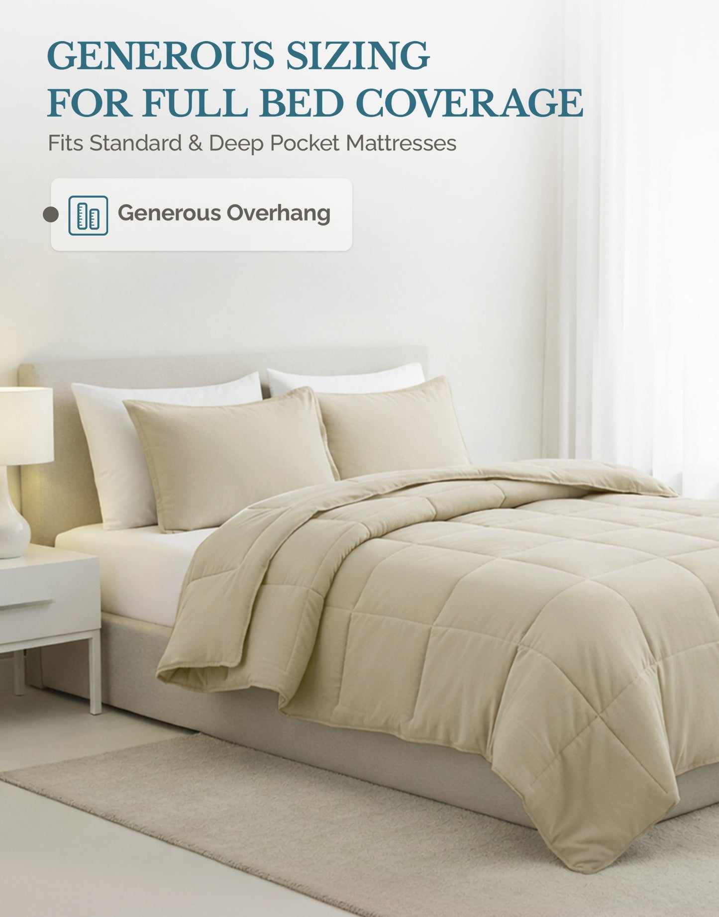 Down-Alternative Comforter cp-gallery: color=Linen; size=Queen