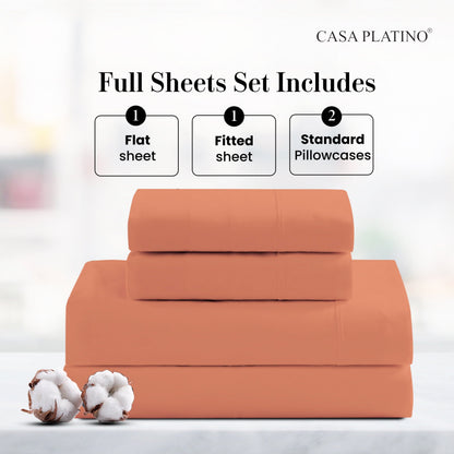 Percale Cotton Sheet Set cp-gallery: color=Rose Dawn; size=Full